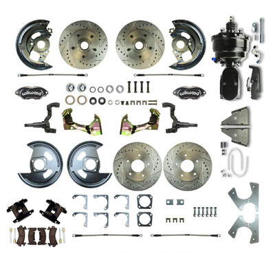 The Right Stuff 1967 Firebird Non-Staggered 4 Wheel Power Disc Brake Conversion Kit - AFXDC22C-PF