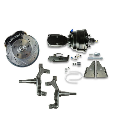 The Right Stuff 1964-1970 Tempest 2 Drop Front Power Disc Brake Conversion Kit - AFXDC32D-PT