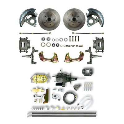 The Right Stuff 1970-1972 Monte Carlo, Hydro Boost, 2 Drop Front Disc Brake Conversion - AFXHB01D-PMC