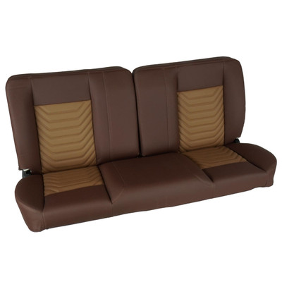  PUI Interiors  60" Sport Mod I Bench Seat Brn Vyl Camel/Beige Insert Brn Thread w/o Cupholder - (RM-BA35X3X) 