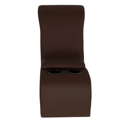  PUI Interiors Truck Console - Brown Vinyl, Brown Thread, with Cupholders and with Storage - (RM-CA33) 