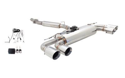  XForce 13-17 Audi S3 Hatch 3" Brushed Stainless Cat Back System w/Varex Muffler - (XFE-ESAS3HVKCS) 