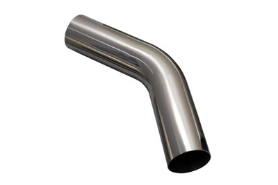  XForce Mandrel Bend 304SS Polished 4" 45 degree 1.5D 6" Leg - (XFE-MS400-45) 