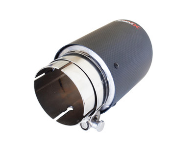  XForce 4' O.D Carbon Fibre Double Wall Angle Cut Tip 21/2Inlet(63MM) - (XFE-TC-AW4-63) 