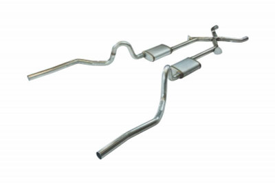  Pypes Exhaust 70-71 GTO Crossmember Back Xchange Exhaust Valance Exit w/18" Turbo Pro Muffler - (SGA16T30-PYP) 