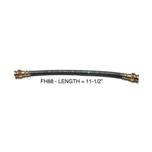 The Right Stuff 67-68 Full Size Pontiac w/Front Disc/70-72 Mopar A-Body (All), Front Brake Flex Hose, Braided Stainless, Each - (FH88S)