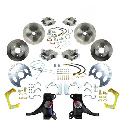  The Right Stuff 71-72 GM Truck/Suburban 2WD 2" Drop 4-Wheel At The Wheel Disc Brake Conversion - (TWK7155D-P) 