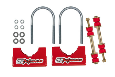UMI Performance Aftermarket Rear End Sway Bar Installation Kit- Stock Rear, Red - (UMI-2244-275-R)