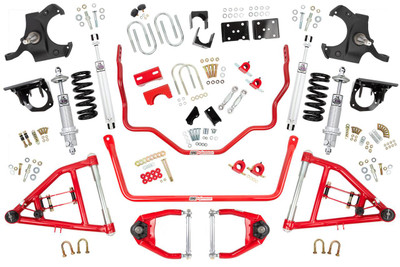  UMI Performance 1973-1987 GM C10 Handling and Lowering Kit, Stage 4, Red - (UMI-6404-R) 