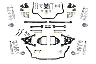  UMI Performance 1964 GM A-Body Handling Package Coilover Stage 2.5, 450lb/225lb Spring, Black - (UMI-ABF404-64-15-B) 