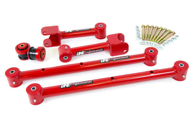  UMI Performance 1968-1972 GM A-Body Upper & Lower Control Arm Kit, Red w/Hardware Included - (UMI-ABR801-R) 
