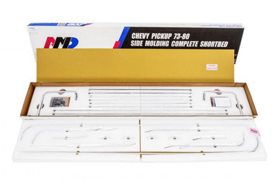  Auto Metal Direct Complete Premium Body Molding Set - Polished 73-80 GM Truck Short Bed Fleetside - (AMD-299-4073-6S) 
