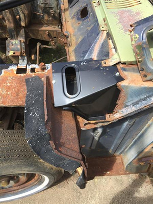  Auto Metal Direct Inner Cowl Side Extension - LH - 66-67 Fairlane Comet Cyclone; 67 Ranchero - (AMD-360-8466-L) 