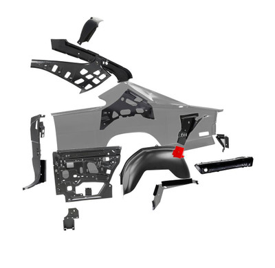  Auto Metal Direct Lower Trunk Support - RH - 68-70 Charger - (AMD-764-2668-1R) 