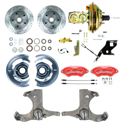  The Right Stuff 67-70 Chevy C10/15 Truck/Suburban, Pwr Front Disc Conv. w/Black Wilwood Calipers - (TDC6725P-P) 