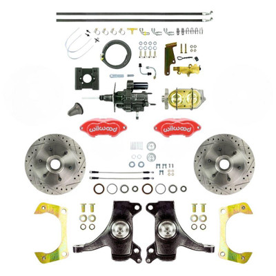  The Right Stuff 1963-66 Chevy Truck, 2" Drop, Hydro Boost Disc Brake Kit Wilwood Calipers - (THB6326DP-P) 