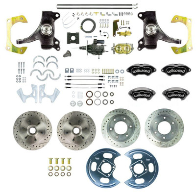  The Right Stuff 63-66 GM Truck 2WD, 2" Drop Hydraulic Assist 4-Wheel Disc, Wilwood Calipers - (THB6356DP-P) 