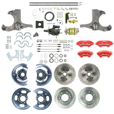  The Right Stuff 1963-66 GM Truck 2WD, Hydraulic Assist 4-Wheel Disc Brakes, Wilwood Calipers - (THB6356P-P) 