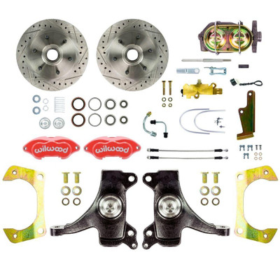  The Right Stuff 63-70 GM Truck/Sub 2" Drop Std Front Disc Brake Kit, Wilwood calipers 6 Lug - (TSD6316DP-P) 