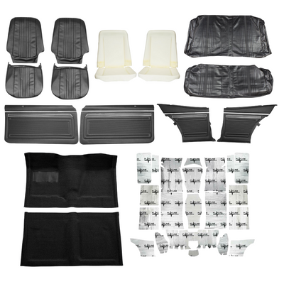 PUI Interiors 1970 Chevrolet Chevy II/Nova Interior Kit, Standard, Coupe, Black - (70NOVBLKINT-K)