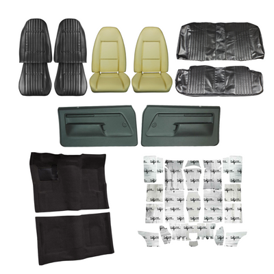 PUI Interiors 1974 Chevrolet Chevy II/Nova Interior Kit, Standard, Coupe, Black - (74NOVBLKINT-K)