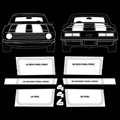 Trim Parts 1967-68 Camaro Z/28 Stripe Stencil Kit - (TPG-6738)