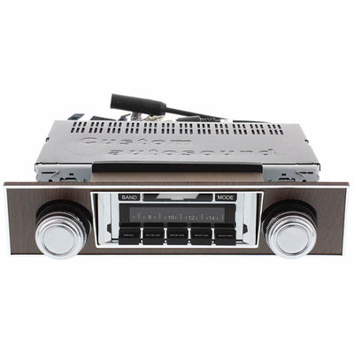 Custom Autosound 1967-68 Chevrolet Camaro Walnut USA-630 Radio with Walnut Bezel - (CAS-CAMCAE630W)