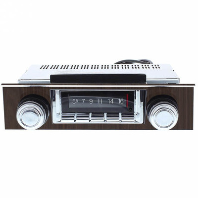 Custom Autosound 1967-68 Chevrolet Camaro Walnut USA-740 Radio with Bluetooth - (CAS-CAMCAE740W)