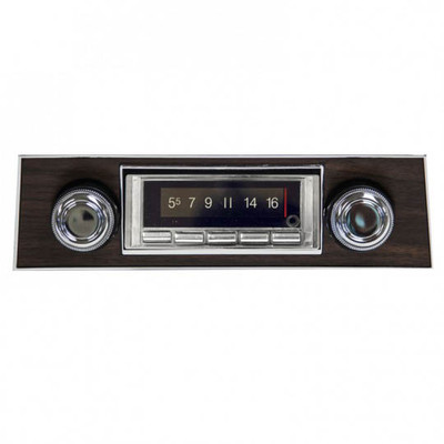 Custom Autosound 1967 Pontiac Firebird Walnut Bezel USA-740 Radio with Bluetooth - (CAS-CAMCAF740)