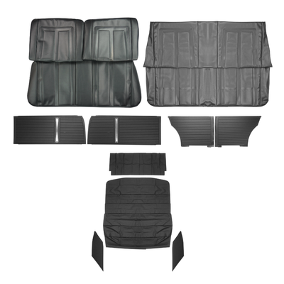 First Place Auto Parts 1966 Chevrolet Chevy II/Nova Basic Interior Kit, Bucket Seats, Standard, Coupe, Black - (66NOVBLKSMINT-K)