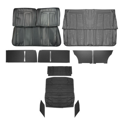 First Place Auto Parts 1966 Chevrolet Chevy II/Nova Basic Interior Kit, Bucket Seats, Standard, Coupe, Black - (66NOVBLKSMINT-K) 