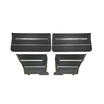  First Place Auto Parts 1966 Chevrolet Chevelle Door Panel Kit, Bucket Seats, Standard, Coupe, Black - (66CHVBLKDPINT-K) 