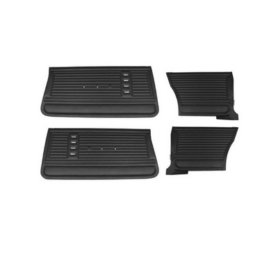 First Place Auto Parts 1967 Chevrolet Camaro Door Panel Kit, Bucket Seats, Standard, Coupe, Black - (67CAMBLKDPINT-K)