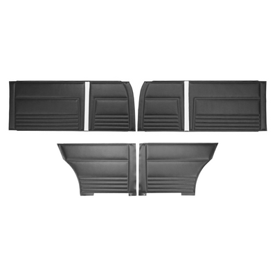 First Place Auto Parts 1967 Chevrolet Chevy II/Nova Door Panel Kit, Bucket Seats, Standard, Coupe, Black - (67NOVBLKDPINT-K)
