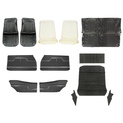  First Place Auto Parts 1970 Chevrolet Chevelle Basic Interior Kit, Bucket Seats, Standard, Coupe, Black - (70CHVBLKSMINT-K) 