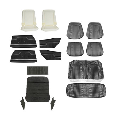  First Place Auto Parts 1971 Chevrolet Chevelle Basic Interior Kit, Bucket Seats, Standard, Coupe, Black - (71CHVBLKSMINT-K) 