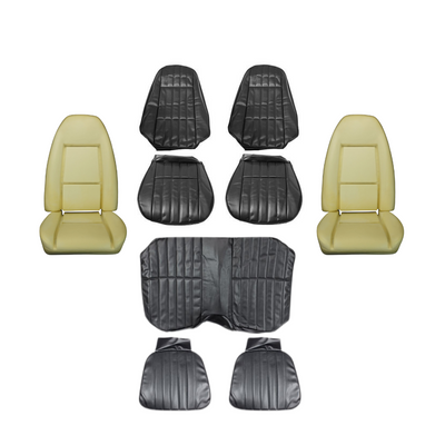 First Place Auto Parts 1972 Chevrolet Camaro Upholstery Kit, Bucket Seats, Standard, Coupe, Black - (72CAMBLKUPINT-K)