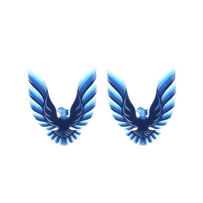  Trim Parts 1978-1980 Firebird Trans Am Quarter Sail Panel 3 Inch Bird Decal- Blue - (TPG-6324) 