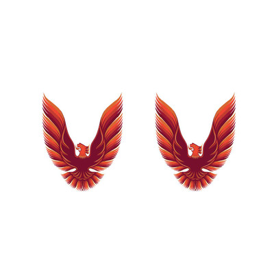  Trim Parts 1978-1980 Firebird Trans Am Quarter Sail Panel 3 Inch Bird Decal - Red - (TPG-6326) 