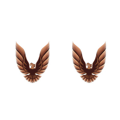  Trim Parts 1980 Firebird Formula and Trans Am Quarter Sail Panel Bronze 3 Inch Bird Decal - (TPG-6769) 