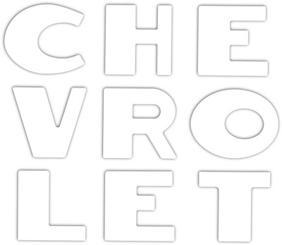 Trim Parts 1947-53 Chevy Stepside "Chevrolet" Letter set - White - (TPG-9111)