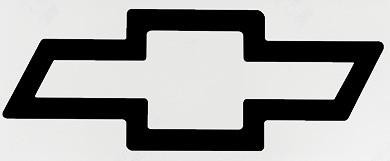  Trim Parts 1947-87 Chevy Bowtie Decal - Black - (TPG-9120) 