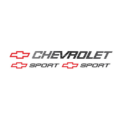 Trim Parts 1989-91 Chevy Sport Graphic Decal, Charcoal with Red Bowtie - (TPG-9133)