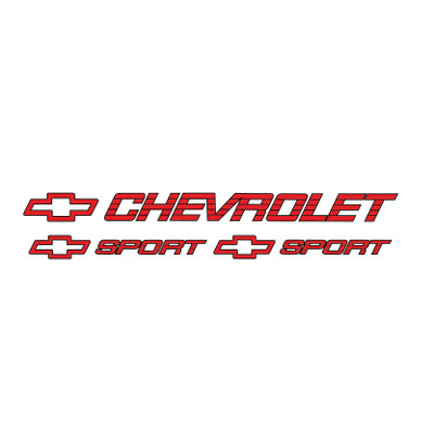 Trim Parts 1989-91 Chevy Sport Graphic Decal, Custom Black and Red with Red Bowtie - (TPG-9156)