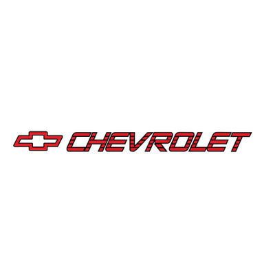 Trim Parts 1990-91 Chevy and Bowtie Fleetside Tailgate decal 4" - Custom Black and Red/Red - (TPG-9160)