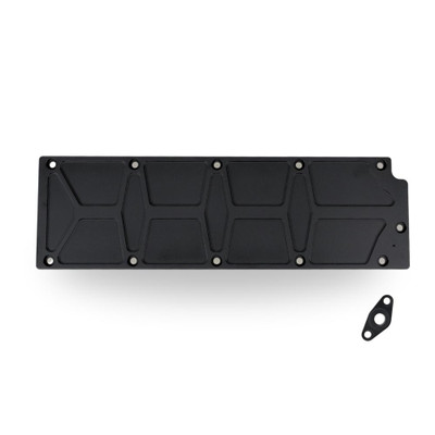 The Right Stuff Detailing The Right Stuff Gen IV LS Valley Cover with Oil Pressure Sensor Adapter, Pocketed, Black Anodized - (G4LSVCP2-B-K) 