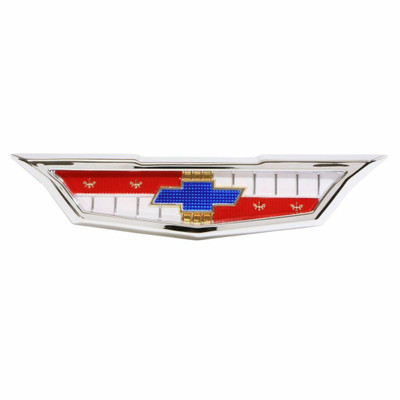 Trim Parts 1961 Chevrolet Full Size Car 6-Cylinder Trunk Emblem Assembly, Each - 2138