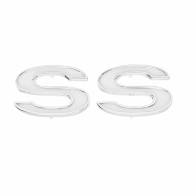 Trim Parts 1969-72 Chevelle/El Camino and 1969 Impala Front Fender SS Emblems W/White, Each - 4620