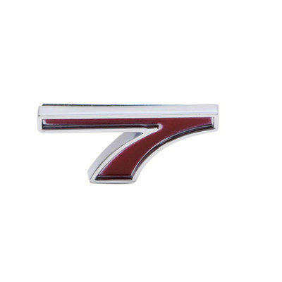 Trim Parts GM Car/Truck Red Number 7 In Chevrolet Script W/Adhesive Tape, Each - 5188G
