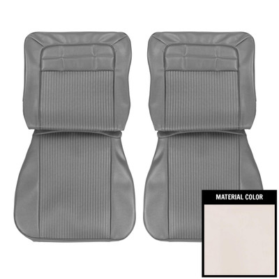 PUI Interiors 1962 Chevrolet Impala/SS White Front Bucket Seats Cover - 62BS69U